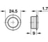Розетка Hafele Push-Lock Mini, 16 мм, пластик, никелированная 229.09.600 2