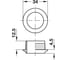Розетка Hafele пластик, хром, матовая, 16 мм 229.03.410 3