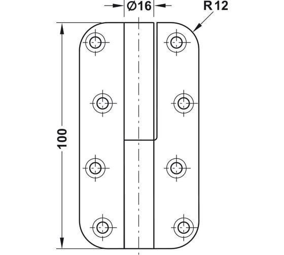 Петля Hafele 100мм нержавеющая сталь, матовый левая 926.37.203