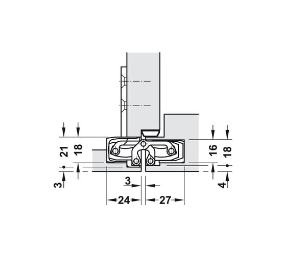 Петля Hafele Tectus TE 240 3D бронза, SW174 924.18.910