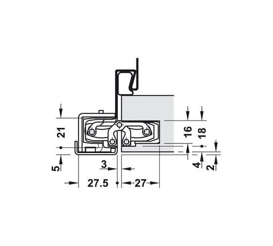 Петля Hafele Tectus TE 240 3D бронза, SW174 924.18.910