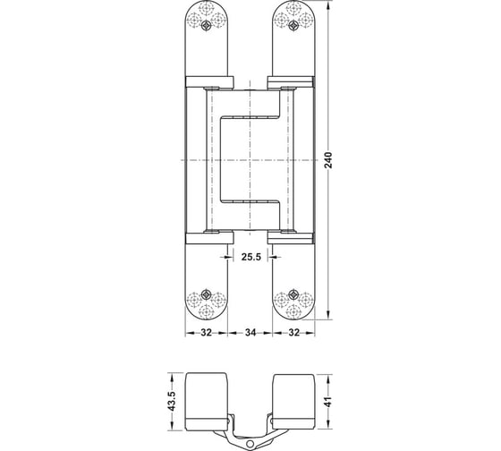 Петля Hafele TECTUS TE 640 3D A8 серебристый 924.17.523