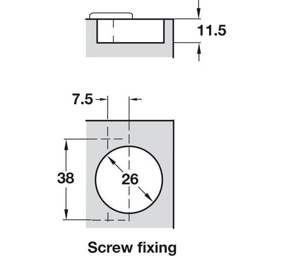 Петля Hafele Mini110 317.01.505