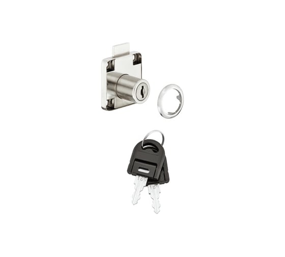 Накладной замок Hafele D19x22 правый, никель 232.38.932 1