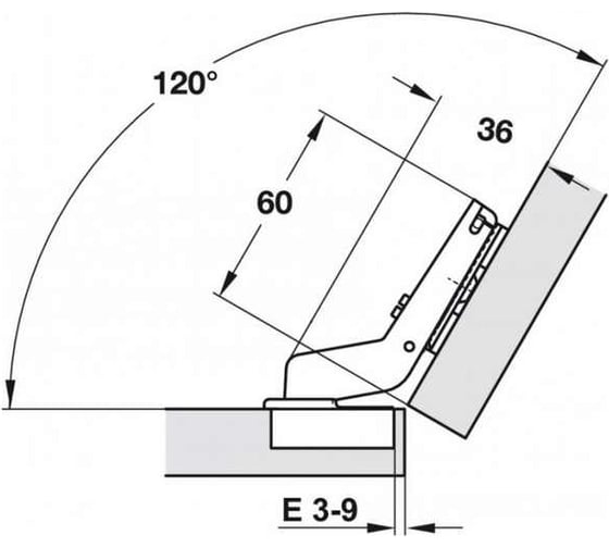Петля Hafele 30/105 48/6 329.96.652