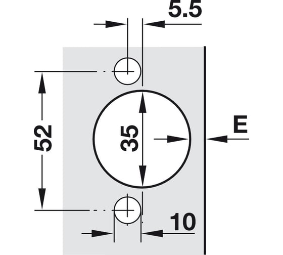 Петля Hafele DUOMATIC PUSH 90/110 52/5,5EP 329.17.950