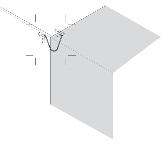Ограничитель Hafele латунь, полированная, 200 мм 372.35.813