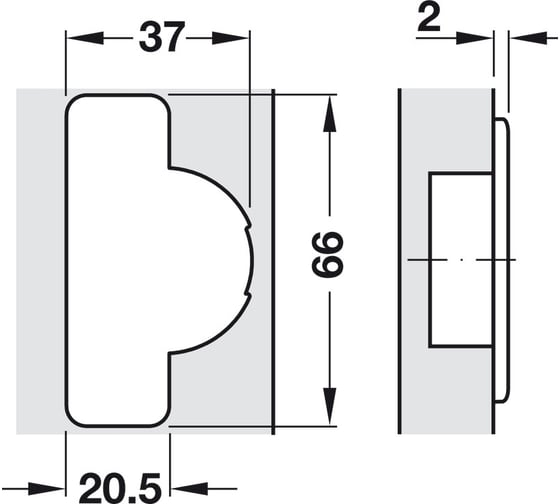 Петля Hafele 90/110, накладная 329.15.701