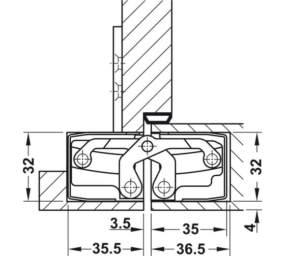 Петля Hafele TECTUS TE 540 3D черная 924.17.237