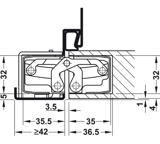 Петля Hafele TECTUS TE 540 3D черная 924.17.237