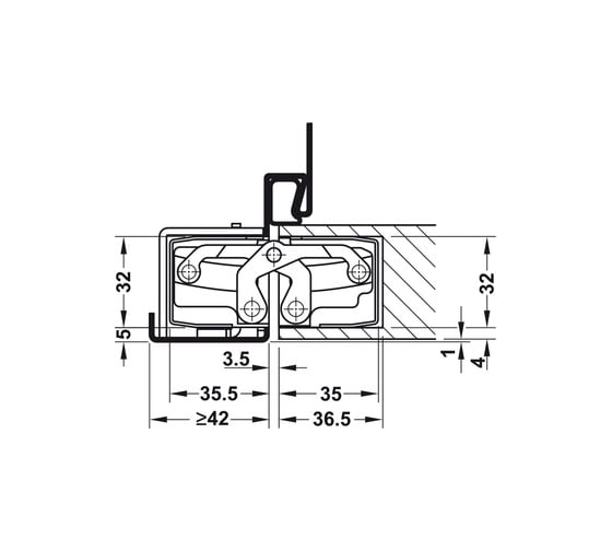 Скрытая петля Hafele Tectus TE 640 3D нержавеющая сталь 924.17.404