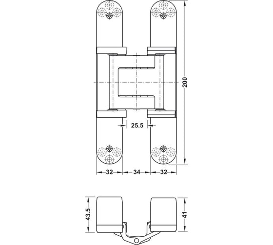Скрытая петля Hafele Tectus TE 5403D A8, хром, матовая 924.17.323
