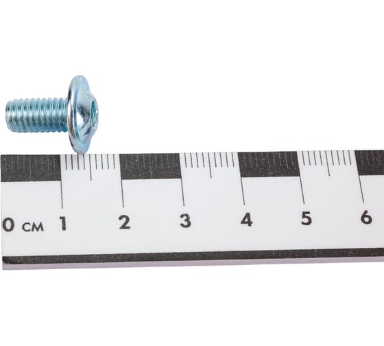 Винт с фланцем ЦКИ ISO 7380-2, М6x12, 10.9, Ц, 100 шт. 34024