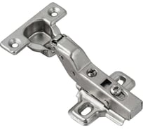 Мебельная петля с доводчиком, в сборе с пластиной под шуруп, для вкладной двери Левша Ø26, CLIP (2 шт.) У8-3649