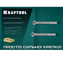 Клиновой анкер KRAFTOOL оцинкованный, М10x120, 25 шт. 302184-10-120