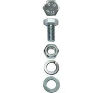 Болт 10 шт. в комплекте с гайкой; шайбой; шайбой пружинной (M6х30 мм) Зубр 4-303436-06-030