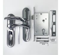 Врезной замок в комплекте с ручкой VETTORE 5523-2 CP хром 20540