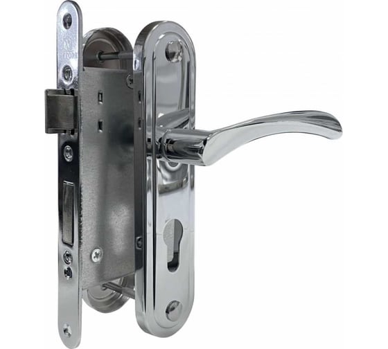 Врезной замок в комплекте с ручкой VETTORE 5523-2 CP хром 20540