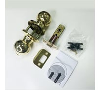 Круглая ручка-защёлка VЕTTORE A6072 BK GP, поворотник-заглушка, золото 20124