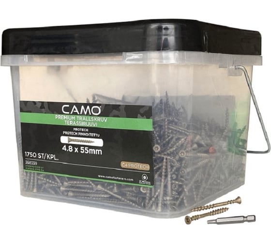 Саморезы Camo PREMIUM DECKING SCREW PROTECH 55x4.8 мм, C4, T25, 1750 шт. 0368739