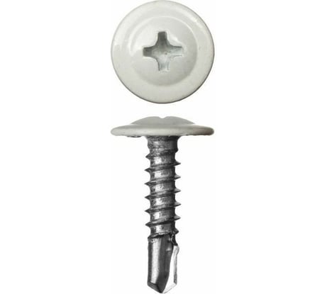 Саморез c пресс-шайбой HARDWEX ТМ HWX2-T-P5-4.2x16 мм, RAL 9010, 1000 шт. 2500000024528