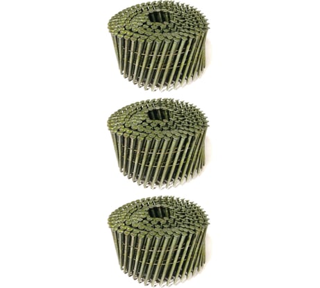 Барабанные гвозди Кордленд 750 шт. (3 кассеты по 250 шт.) Ø 3,1 мм, длина 60 мм, Ø шляпки 7,0 мм, винтовые GVB-00038.3