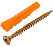 Саморез Невский Крепеж ШУж 4,0x50, потайная головка, + дюбель универсальный 6x37, 16 шт. 812939