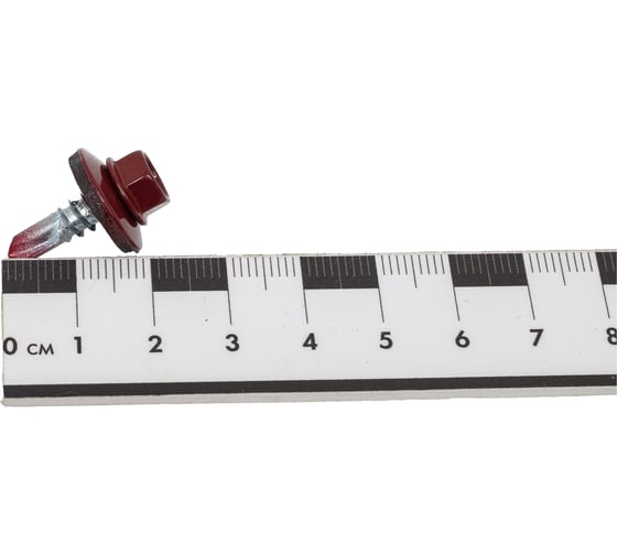 Саморез Невский Крепеж КР RAL 3005 винно-красный, св., 5,5x19, 32 шт. 931420
