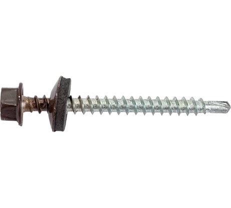 Саморез Невский Крепеж КР RAL 8017 коричневый, св., 4,8x51, 20 шт. 931419