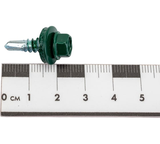 Саморез Невский Крепеж КР RAL 6005 зеленый мох, св., 5,5x19, 32 шт. 931421