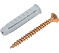 Саморез Невский Крепеж ШУж 5,0x50, потайная головка, + дюбель 4-распорный нейлон 8x40, 8 шт. 818721