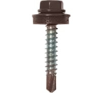 Саморез Невский Крепеж КР RAL 8017 коричневый, св., 4,8x28, 30 шт. 931417