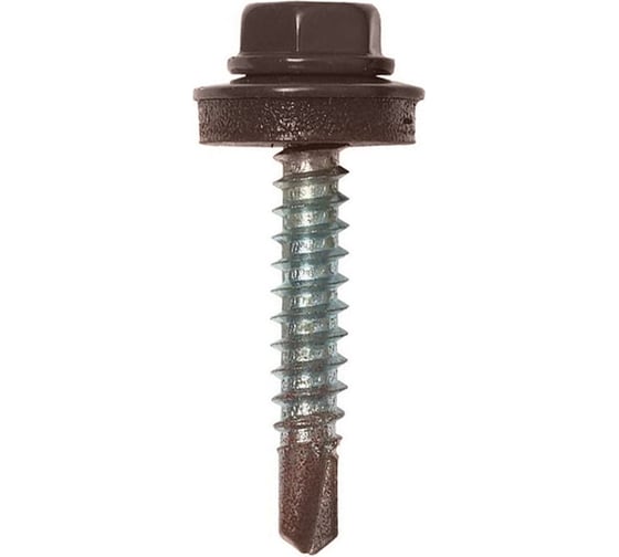 Саморез Невский Крепеж КР RAL 8017 коричневый, св., 4,8x28, 30 шт. 931417
