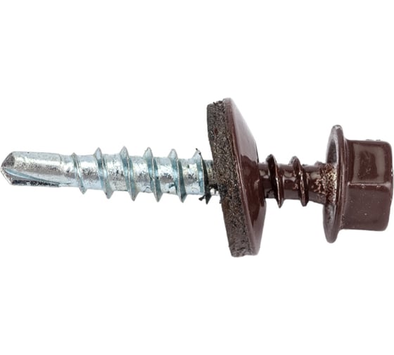 Саморез Невский Крепеж КР RAL 8017 коричневый, св., 4,8x28, 30 шт. 931417