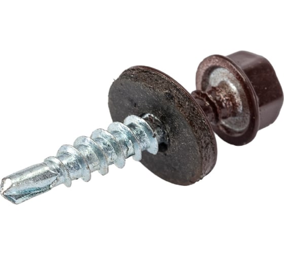 Саморез Невский Крепеж КР RAL 8017 коричневый, св., 4,8x28, 30 шт. 931417