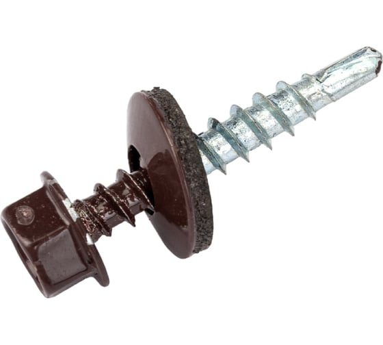 Саморез Невский Крепеж КР RAL 8017 коричневый, св., 4,8x28, 30 шт. 931417