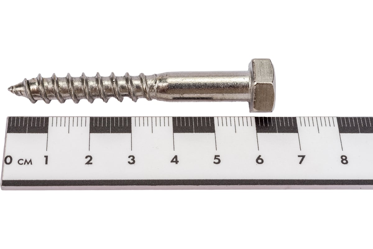 Сантехнический шуруп Невский Крепеж DIN 571, 8x60 нерж. сталь, 2 шт ...