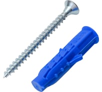 Саморез Невский Крепеж ШУц 3,5x40, потайная головка + дюбель Чапай, 6x30 30 шт. 812563