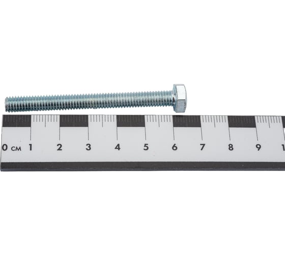 Болт Невский Крепеж DIN 933, с шестигранной головкой, цинк, М6x60 10 шт. 802728