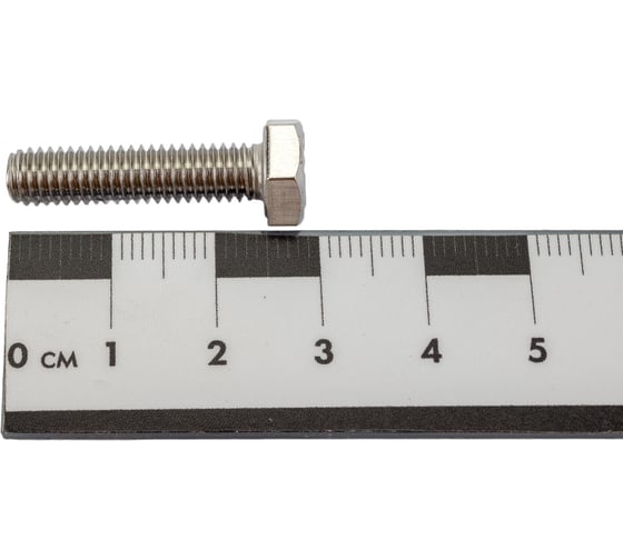 Болт Невский Крепеж DIN 933, с шестигранной головкой, нерж. сталь, М6x25 6 шт. 823067