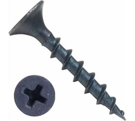 Саморезы черные по гипроку к дереву (100 штук, 3.5 х 16) ХВАТ 22016-0