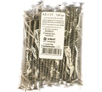 Саморезы черные по гипроку к дереву (100 штук, 4.2 х 90) ХВАТ 22290-0