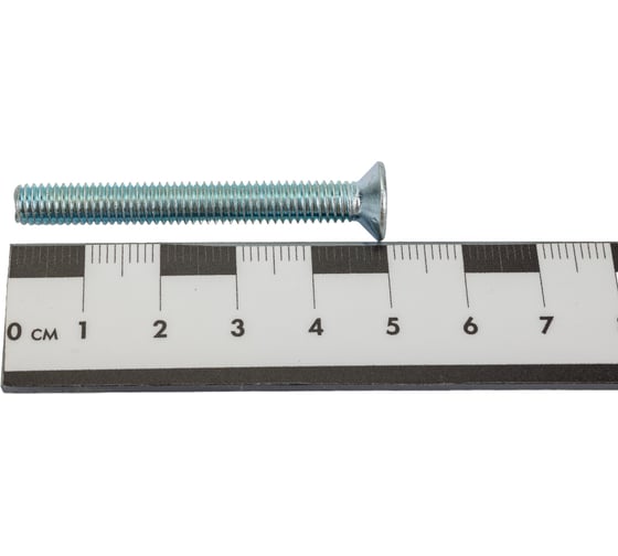 Винт с потайной головкой Невский Крепеж DIN 965 цинк, М6x50, 6 шт. 802769