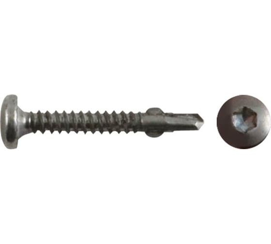 Саморезы специальные с полукруглой головкой Torx, сверлом и крылышками (100 штук, 4.2 х 32) ХВАТ 22971-0