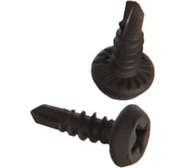 Саморез сверлоконечный фосфатированный для крепления листового металла, полуцилиндрическая головка (100 штук, 3.5х11) ХВАТ 22974-0