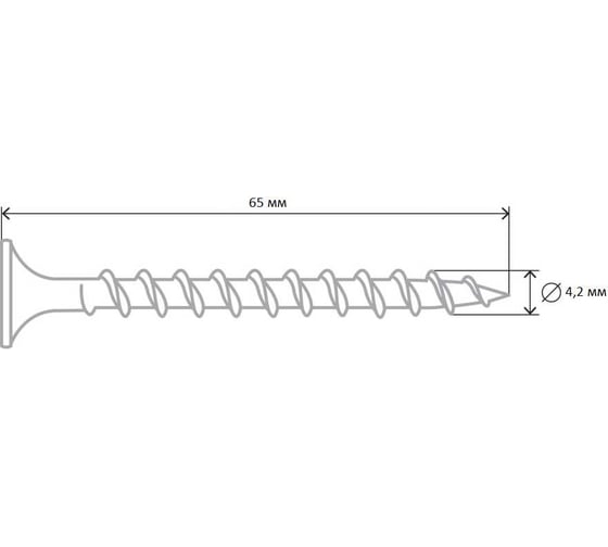 Саморез Tech-Krep ШСГД 4,2x65 (2 500 шт.) 125237