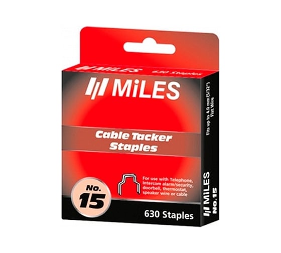 Прямоугольные скобы для кабеля КРЕП-КОМП Miles 4 мм, 630 шт. N15-4mm - выгодная цена, отзывы, характеристики, фото - купить в Москве и РФ