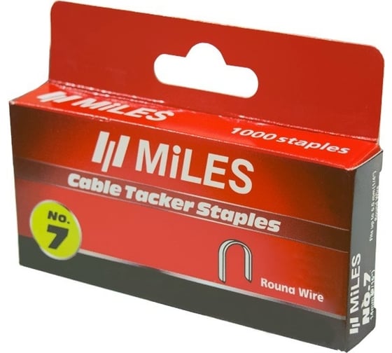Скобы для круглого кабеля КРЕП-КОМП Miles 14 мм, 1000 шт. N7-14mm