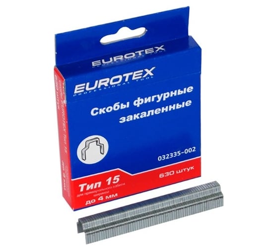Фигурные скобы для прямоугольного кабеля КРЕП-КОМП EUROTEX 4 мм, закаленные, тип 15 032335-002 1