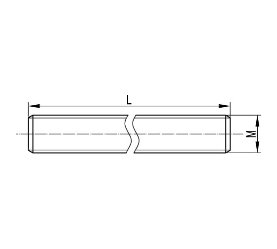 Шпилька резьбовая DKC М10x2000 дл.2м CM201002DIY